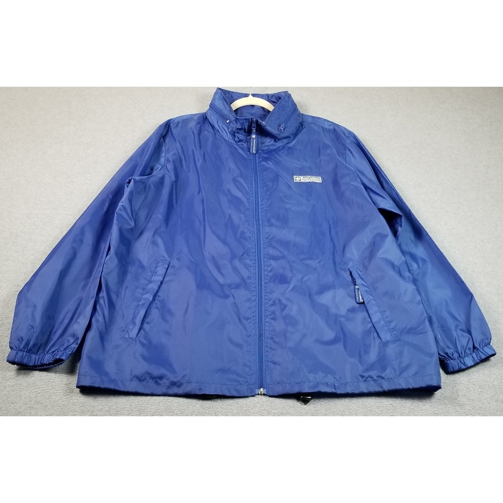 Royal Caribbean Windbreaker Jacket Mens M Medium Blue Full Zip Hooded Cruise